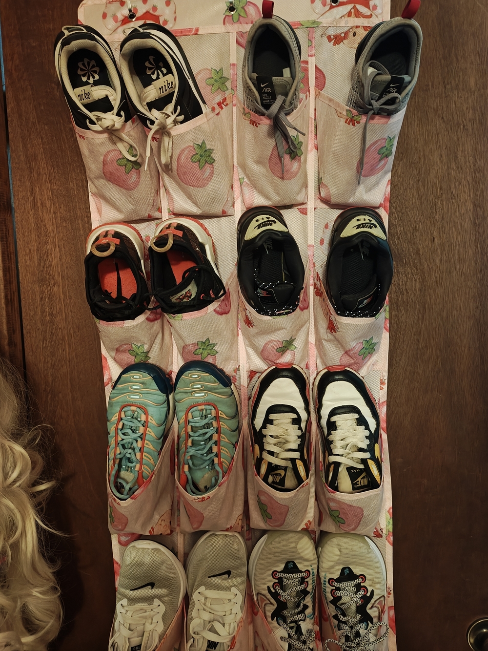Over-the-Door Shoe Organizer with Strawberry Shortcake